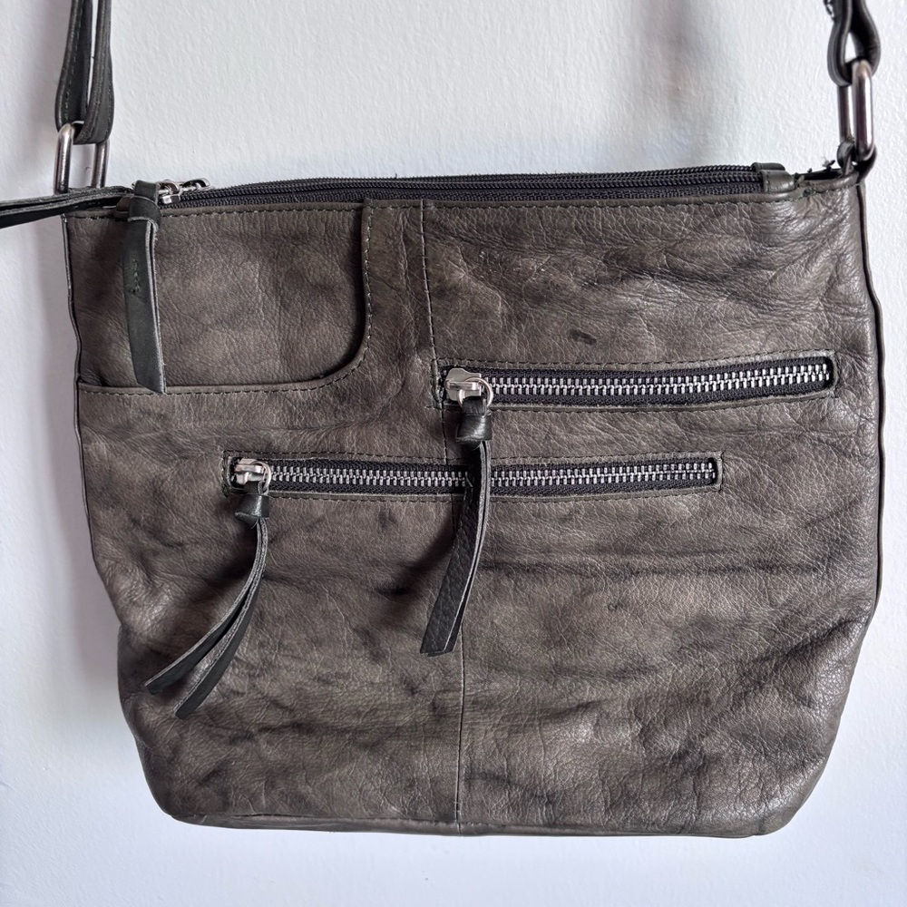 ⭐️⭐️⭐️Great American Leather Works green and black Leather purse - Picture 2 of 13
